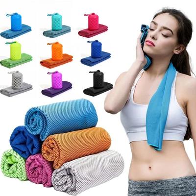 Microfiber Cooling Towel Silicone Boxed Microfiber Towel Portable Quick Dry Towel  Yoga
