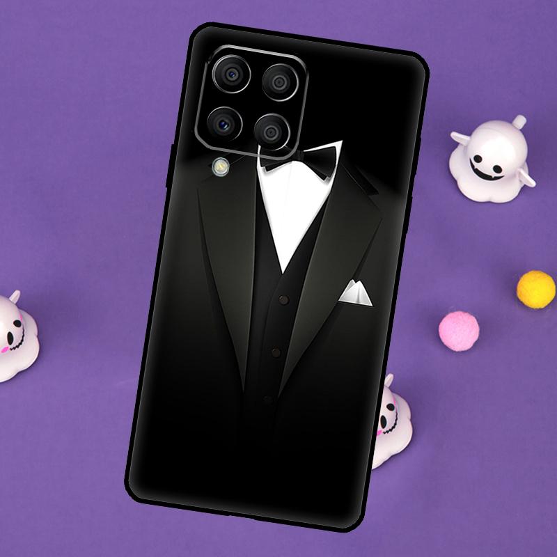 Suit and Tie Cover For Samsung Galaxy M54 M14 M34 M33 M13 M23 M53 M15 M55 M31 M51 M20 M30s M32 M52 Case