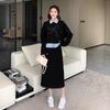 2024 Autumn & Winter Korean-Style Casual Sweater, Skirt & Shirt Three-Piece Set for Women