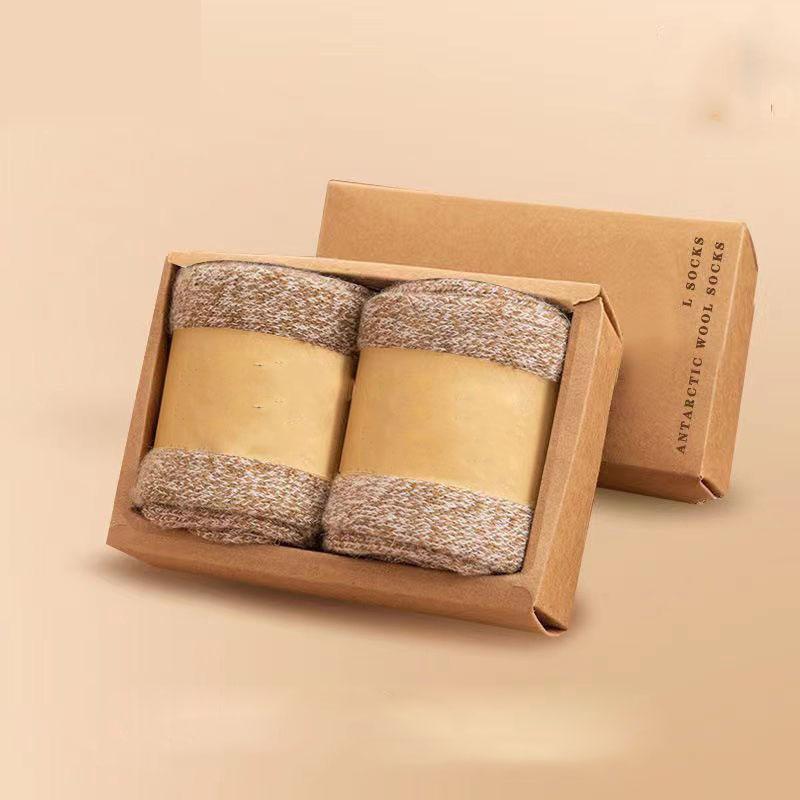 2 Paare/Herrensocken Super Dicke Wolle Hohe Qualität Merinowollsocken Business Herbst Winter Bequeme Halbhohe Socken Große Größe Herren