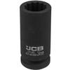 JCB 3/4" Cr-Mo Deep Impact Socket 12-Point 24mm Socket Wrench