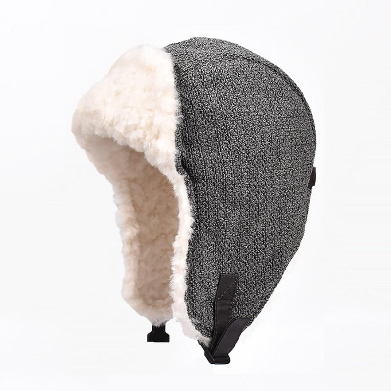 Unisex Winter Warm Hat With Ear Protection Windproof Outdoor Cycling Beanie Gray Orange Khaki Green