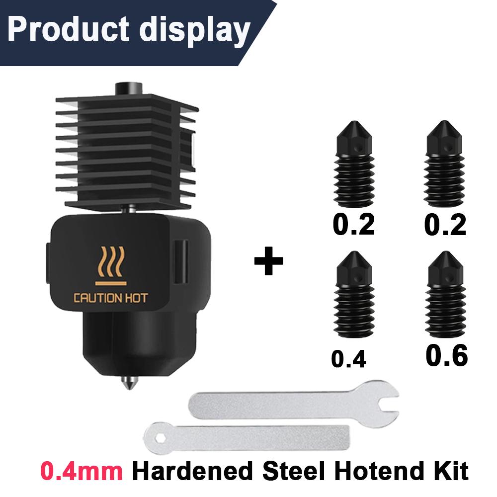 for Bambu Lab A1 Mini /A1 Hotend Kit with 0.2/0.4/0.6/0.8mm Hardened Steel Nozzle For A1 Replace Hotend Kit For Bambu A1 A2L