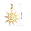 Stainless Steel Sun Charm Pendant for DIY Necklace Bracelet Earrings Jewelry Accessories Gold Silver Color Personalized