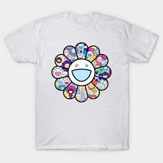 TAKASHI MURAKAMI HAPPY SMILING FLOWER T-Shirt S-4xl Fast Shipping L