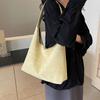 Simple Underarm Commuter Handbag Female Summer Fashion Student Class Tote Bag Textured Shoulder Bag