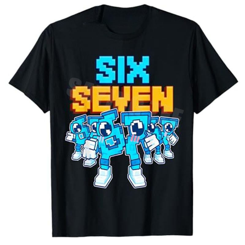 67 Sechs Sieben Lustige Italienische Gehirnfäule Jungs Mode Gaming Meme T-Shirt Y2k Gamer Gen Alpha Slang Spruch Shirt Neuheit Oberteile Cooles Geschenk