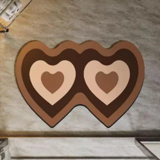 Flower special-shaped toilet bathroom entrance door suction pad foot pad  diatom mud non-slip pad washing table love