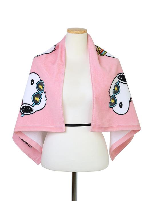 

Songwol Towel Snoopy Sunglasses 50 Beach Towel (50x100cm) Pink