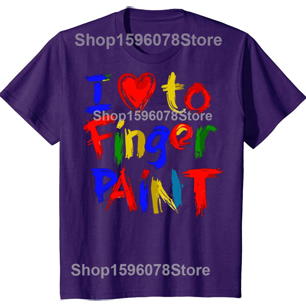 I Heart Love To Finger Paint Im Paint Cute Couples Valentines Day Men and Womens Gender Gift Tshirt  Harajuku Vintage Top