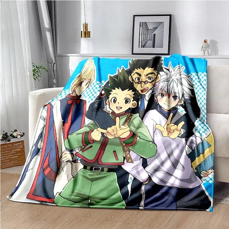 HUNTER X HUNTER Wurfdecke Anime Weiche Decke Leicht Warm Cartoon Decken für Kinderzimmer Schlafzimmer