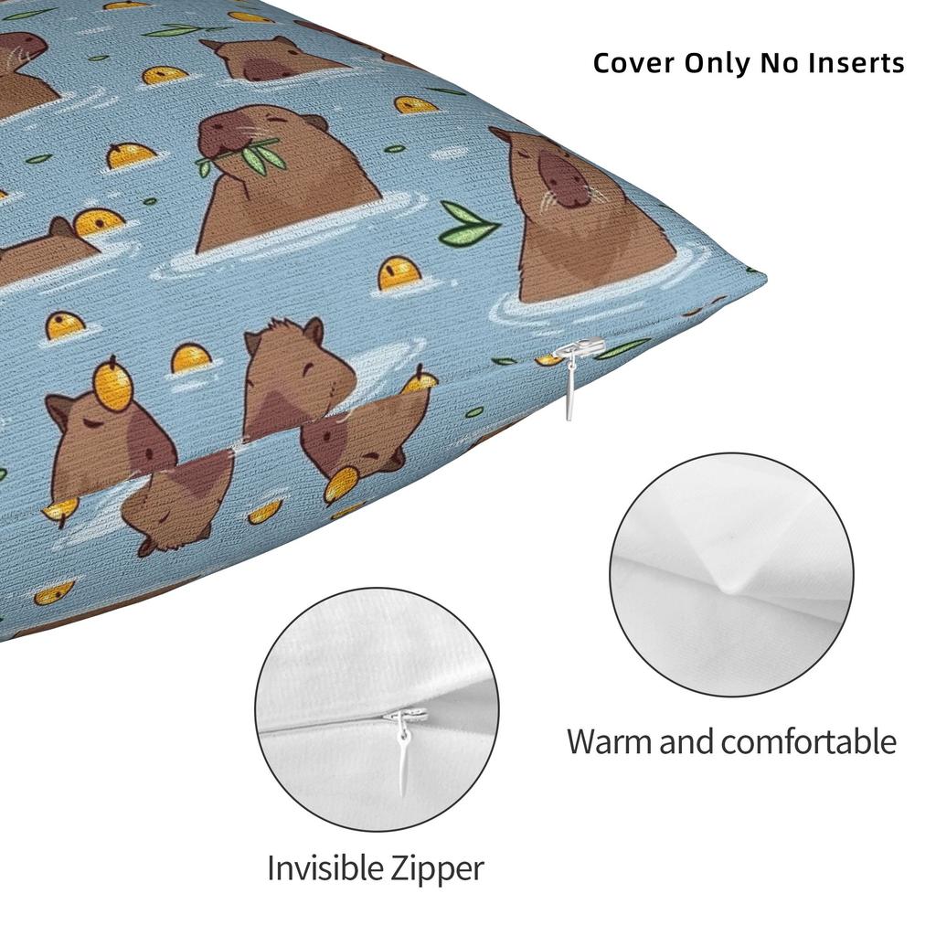 Kawaii Capybara Pillow Case Design Pillow Cover Novelty Pillowcases For Living Room Chair