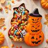 Pumpkin Shape Halloween Pumpkin Face Tinplate Box Cartoon Pumpkin Face Cookie Box Party Favors