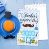 8pcs Father's Day Spiral Notebook Dad Gift Pocket Journal Tear-Off Memo Pad Party Favor Stationery Office School Supplies