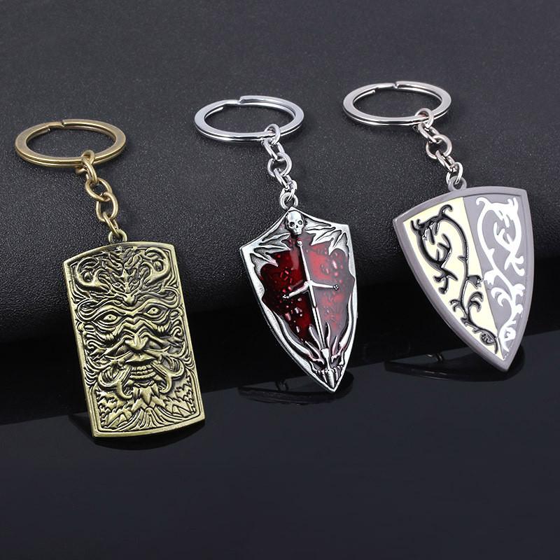 Dark Souls Shield Keychain Metal Collectible Gift For Gamers And Fans