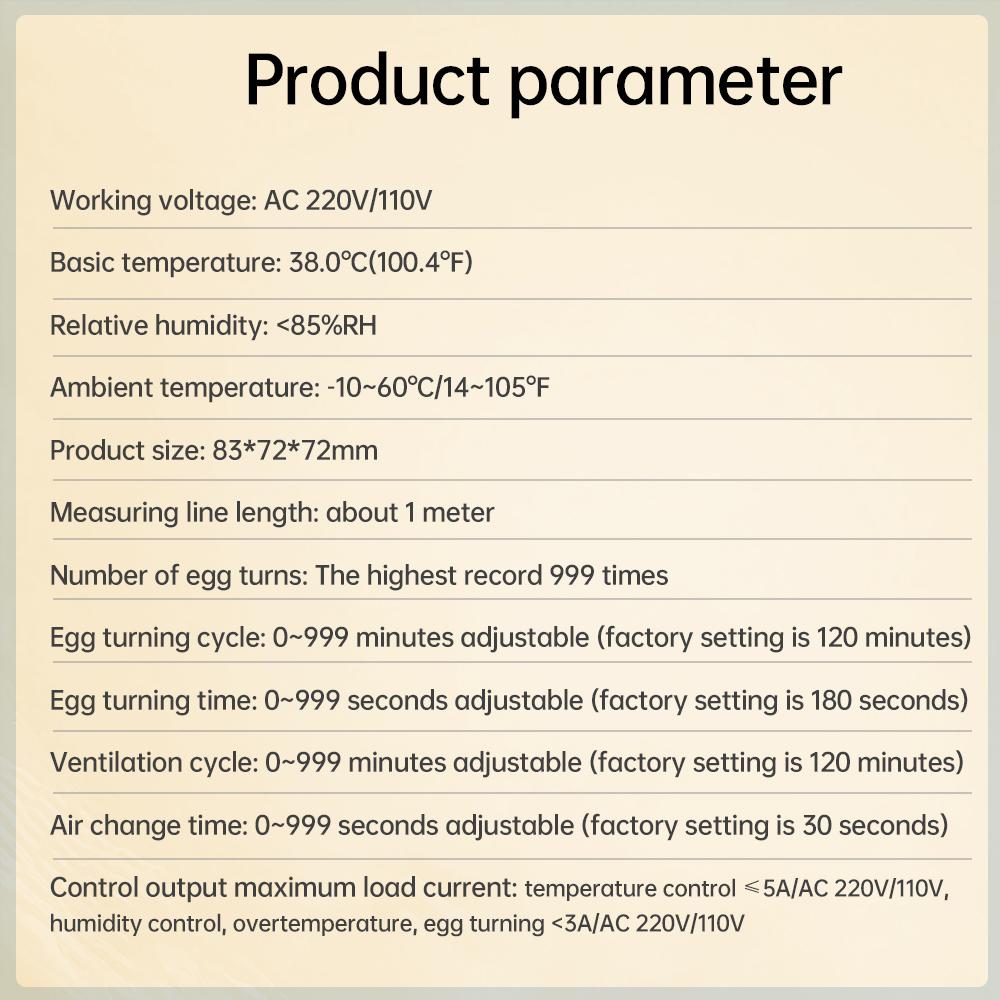 30~39.5℃ HT-12 Temperature Controller Thermostat LCD Display Temperature and Humidity Controller Smart Incubator 0~99%RH