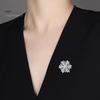 Holiday Party Jewelry Snowflake Brooch Pin for Women, Rhinestone Alloy Lapel Coat Embellishment Pin, Decorative Accessory Coats Sweaters Suits Dresses