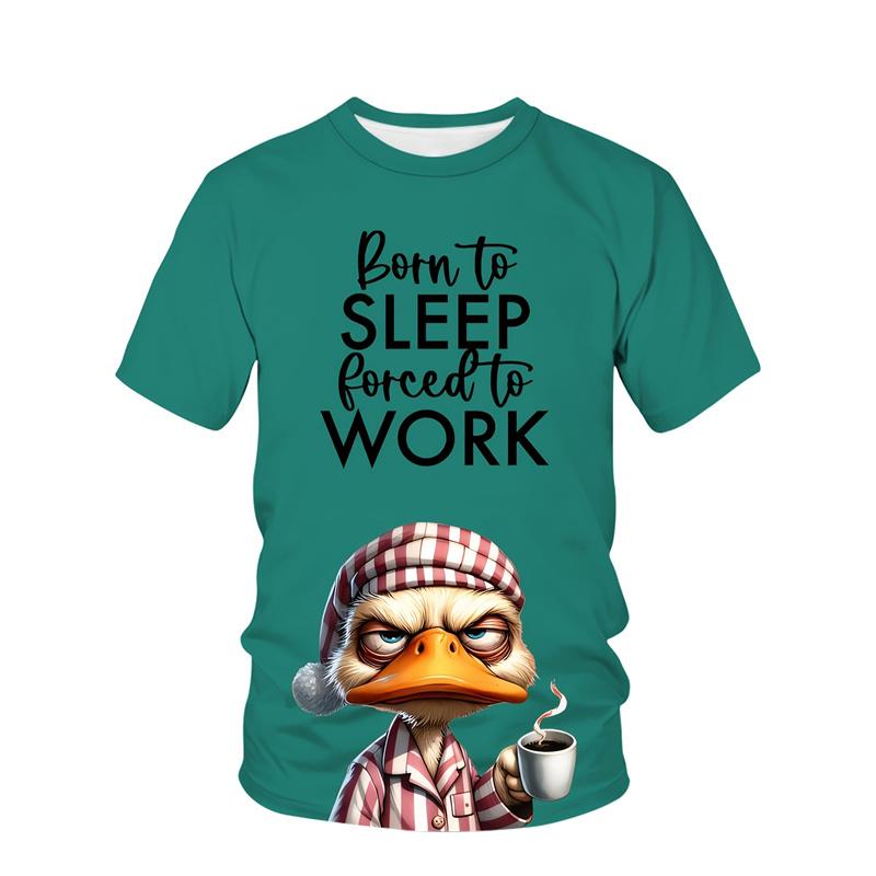 Cute Animal Duck Graphic Men T Shirt 3D Printed Cartoon Short Sleeve Round Neck T-Shirt Fashion Casual Summer Tee Shirts Tops