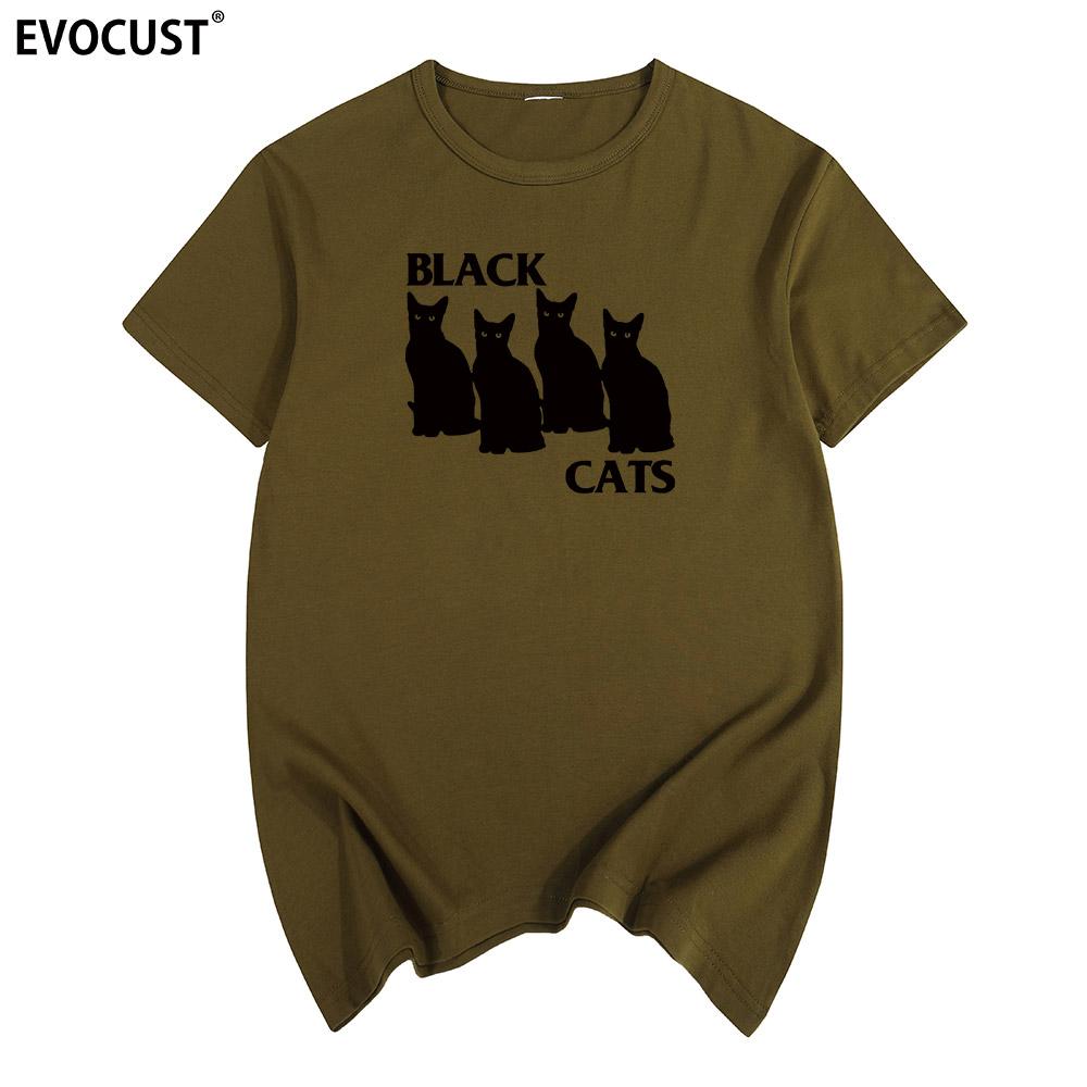 Black Cat Short Sleeve Tshirt Cotton Unisex T Shirt New Tee Tshirt Unisexs Unisex Fashion
