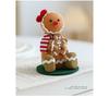 Christmas Spiced Cookie Man Plush Foam Figurine for Festive Decoration Suitable for Holiday Desktop and Shelf Use