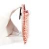 [Inden-ya] Inden Long Wallet, Large, with Coin Purse, Slim, Deerskin, Red with White Lacquer, Small Checkered Pattern, 2107-13-167, Custom Color