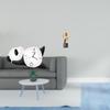 Modern Panda Wall Clock Sculpture Abstract Figurine for Living Room Office Coffee Table Home Decor