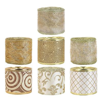 Lightweight Polyester Glitter Ribbon In Organza 2m Long for Crafting Needs