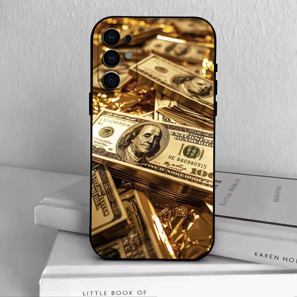 The-Money-M  Phone Case For Samsung S25,S24,S21,S22,S23,S30,Ultra,S20,Plus,Fe,Soft Silicone Black Cover