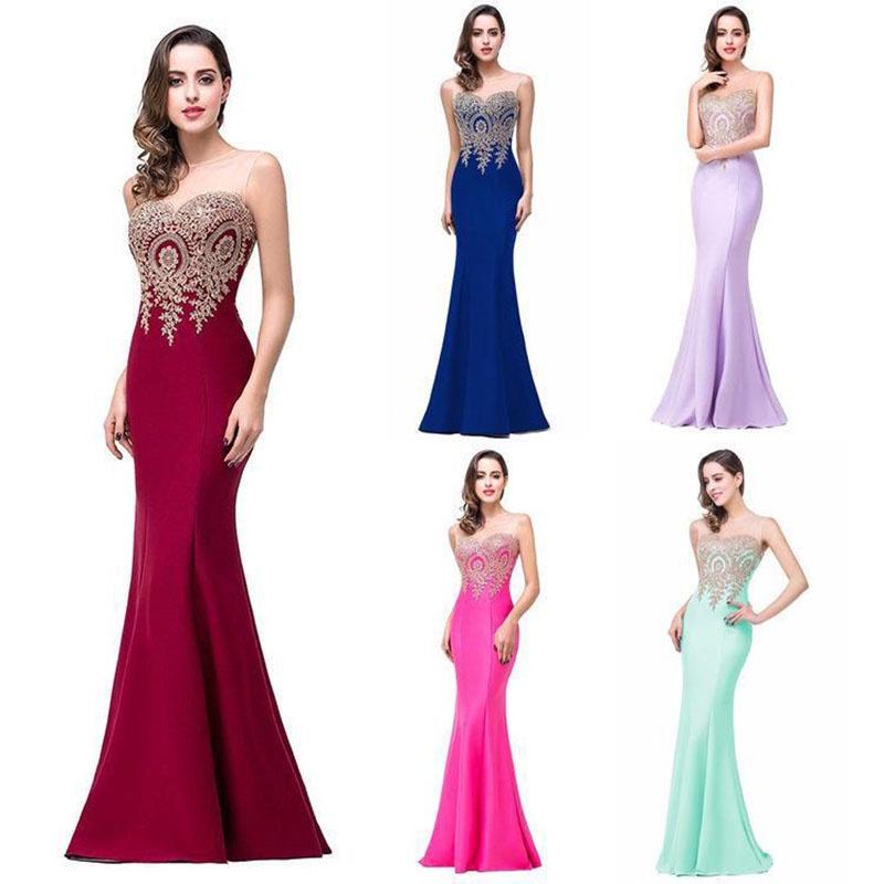 Elegant Women Formal Wedding Bridesmaid Evening Party Ball Prom Gown Long Cocktail Dress With Timeless Design