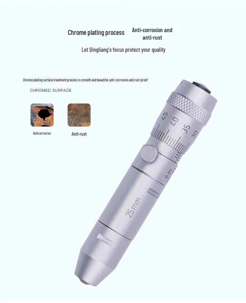 Qinghai Qing Liang High Precision Inner Diameter Micrometer 50-1000mm with Extension Rod, 0.01mm Accuracy