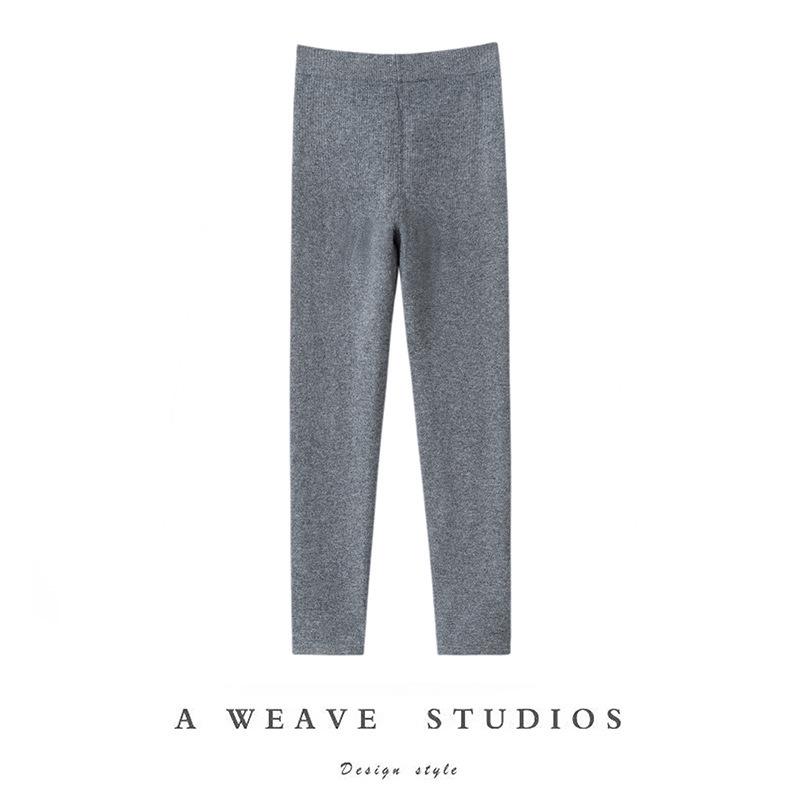 

Women s Soft Cashmere Base Layer Pants - High Elasticity Tummy Control Knit for Autumn/Winter Extra Large