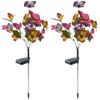 Ground Plug Solar  Butterfly Lawn Light Simulation Flower Landscape Lawn Lamp  Holiday