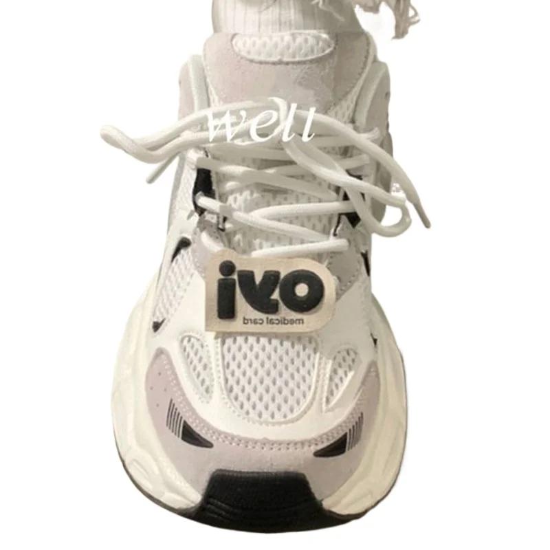 Weiße Damenschuhe Neue Klobige Sneaker für Damen Schnürschuhe Weiße Vulkanisierte Schuhe Lässige Mode Dad Shoes Plateau-Sneaker Basketball