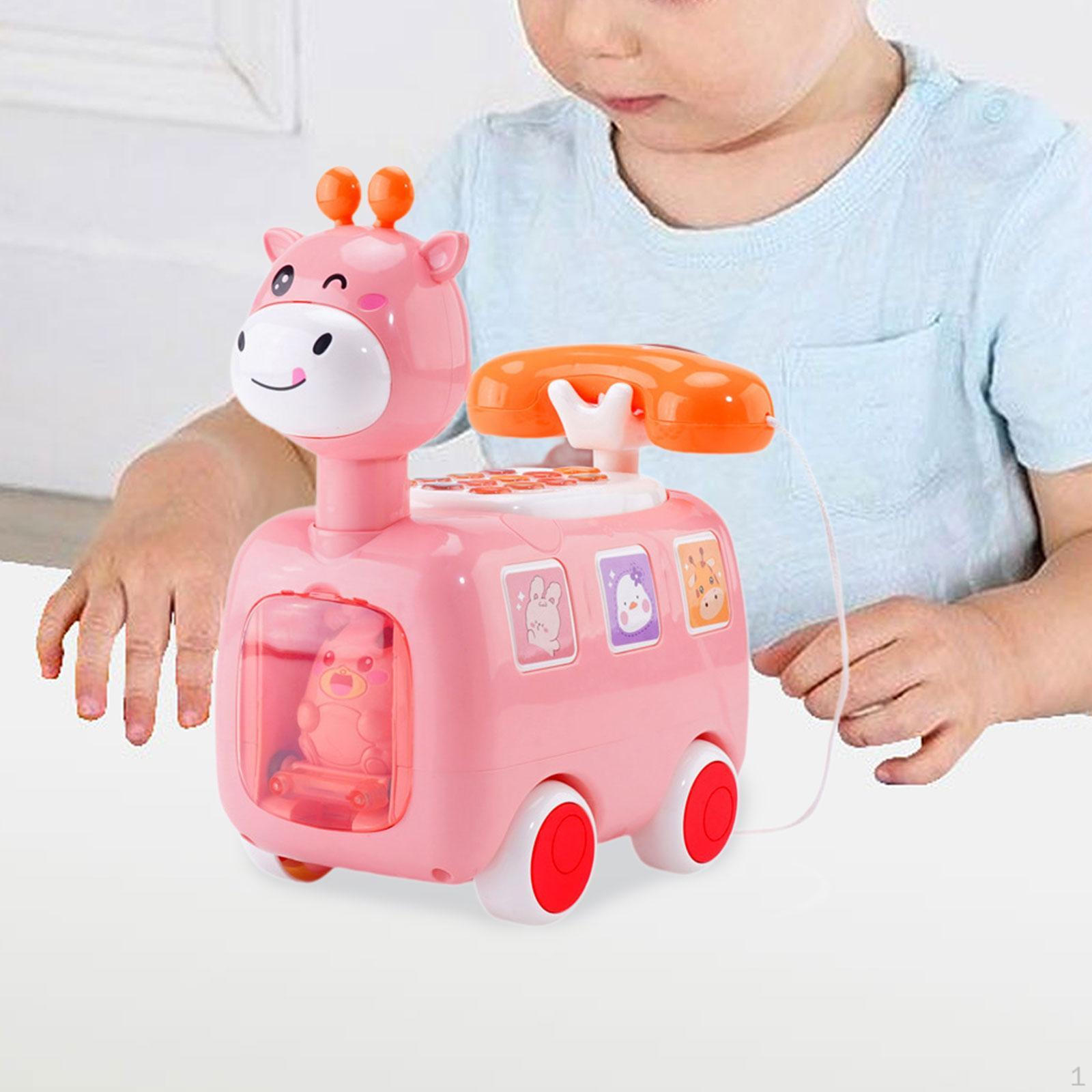 

Телефон Игрушка Детский телефон Творческий Обучение Просвещение Музыка Свет Дети Притворяются розовый