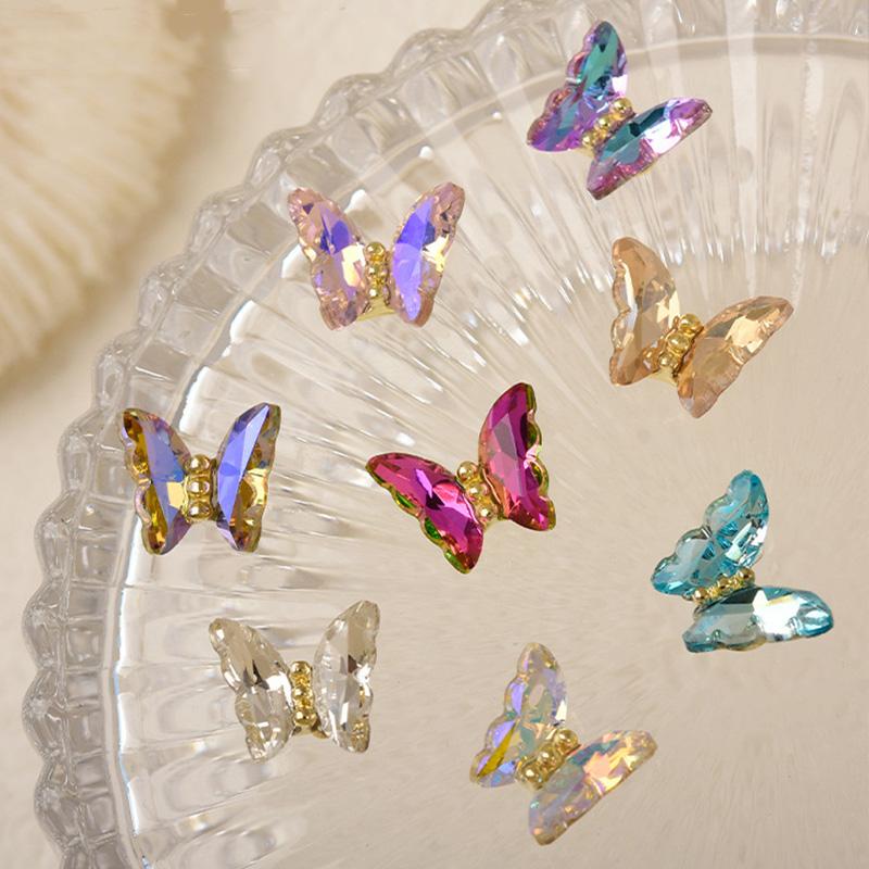 

3Шт Новые ювелирные изделия для ногтей Кристалл Бабочка Украшение ногтей Блеск Стразы Маникюр Аксессуары Aurora Трехмерное украшение ногтей
