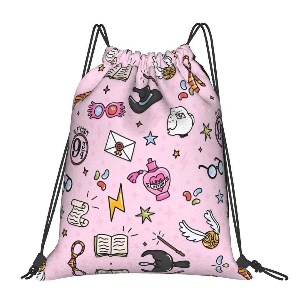 Custom H-Harryes Drawstring Bags Men Women Portable Sports Gym Sackpack Witchcraft Shopping Storage Backpacks