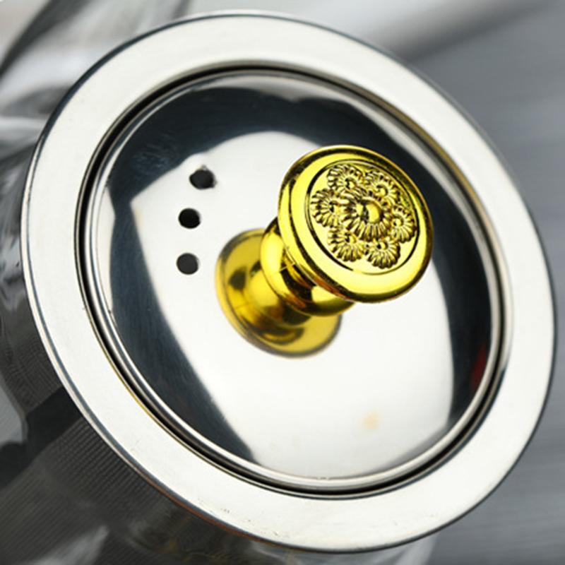 Wysokoborokrzemowy Szklany Czajnik Odporny na Eksplozję Zestaw do Herbaty Czajnik ze Stali Nierdzewnej z Filtrem Duża Pojemność Czajnik do Kawy