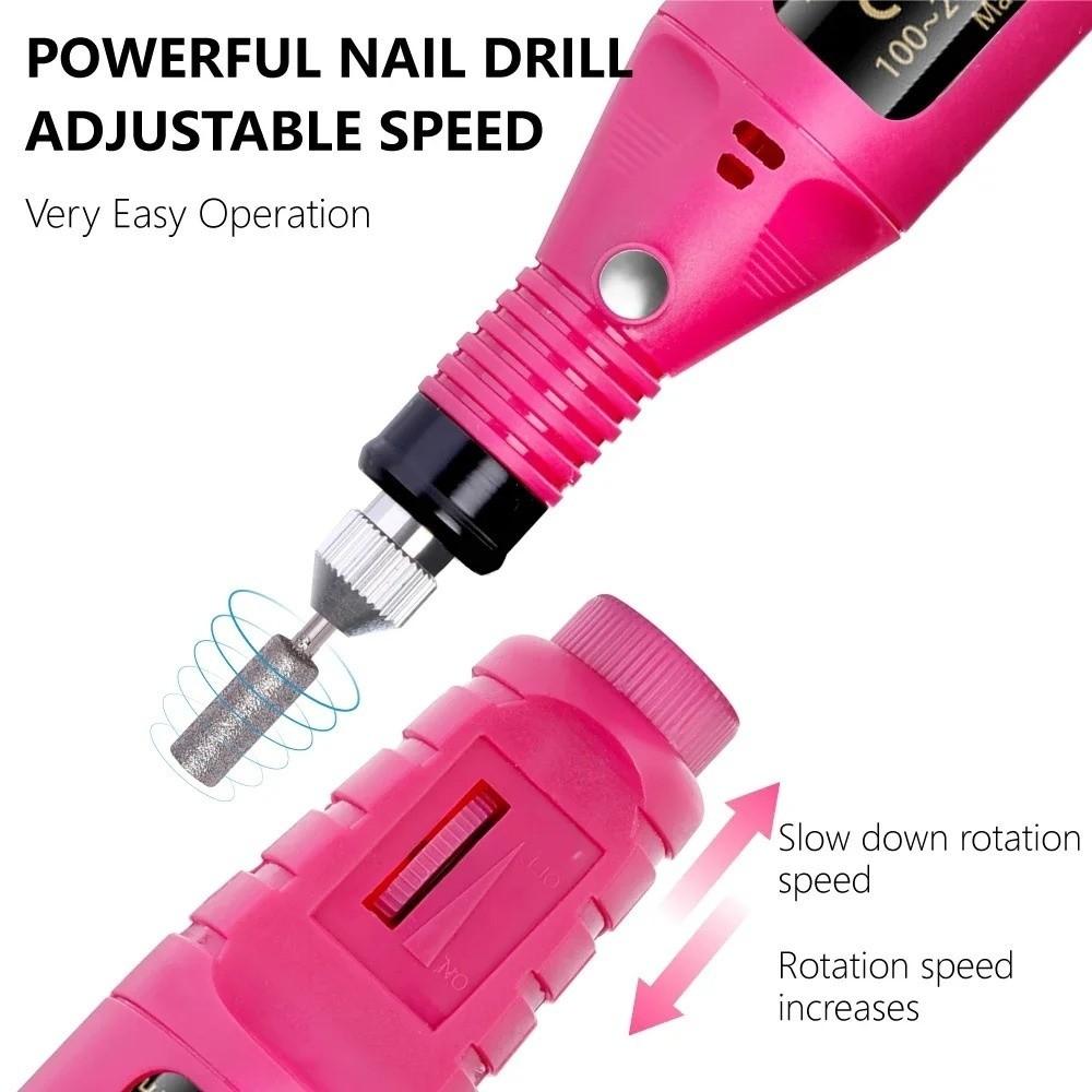 High-Speed Nail Sander Set Professional Manicure Mill Equipment Sanding File Pen  Nail Salon