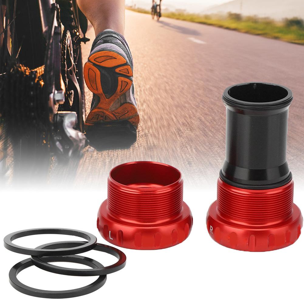 Stop Aluminium Lekki Rower Górski Wkręcany Gwint Łożyska Ceramiczne Suport Akcesorium Rowerowe Czerwony
