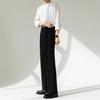 New Suit Pants, Black Drape Men's Trousers, Slim-fitting Korean Version of Trendy Pants, Casual Straight