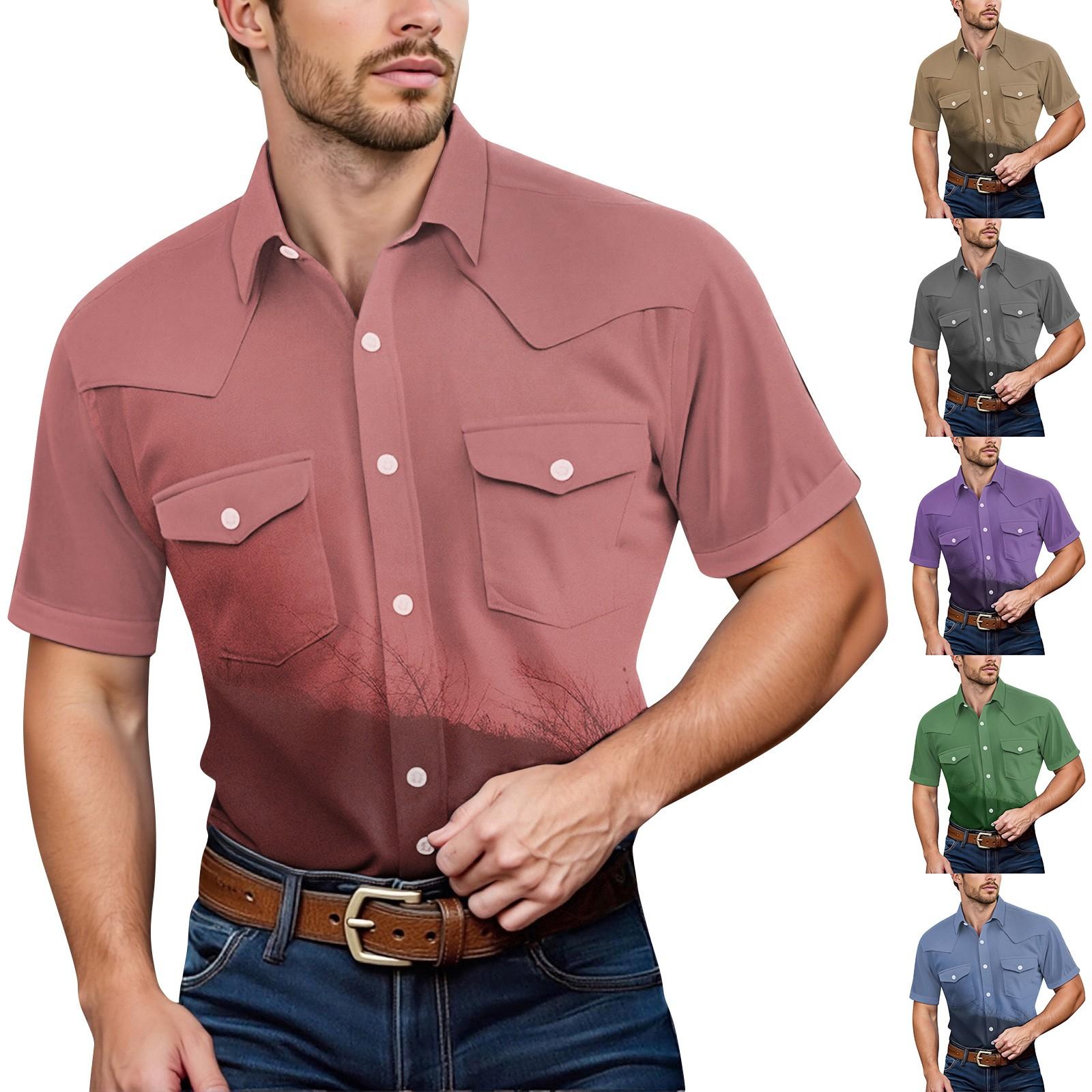 

Мужской модный топ кэжуал с короткими рукавами, лацканами и длиной до плеч L