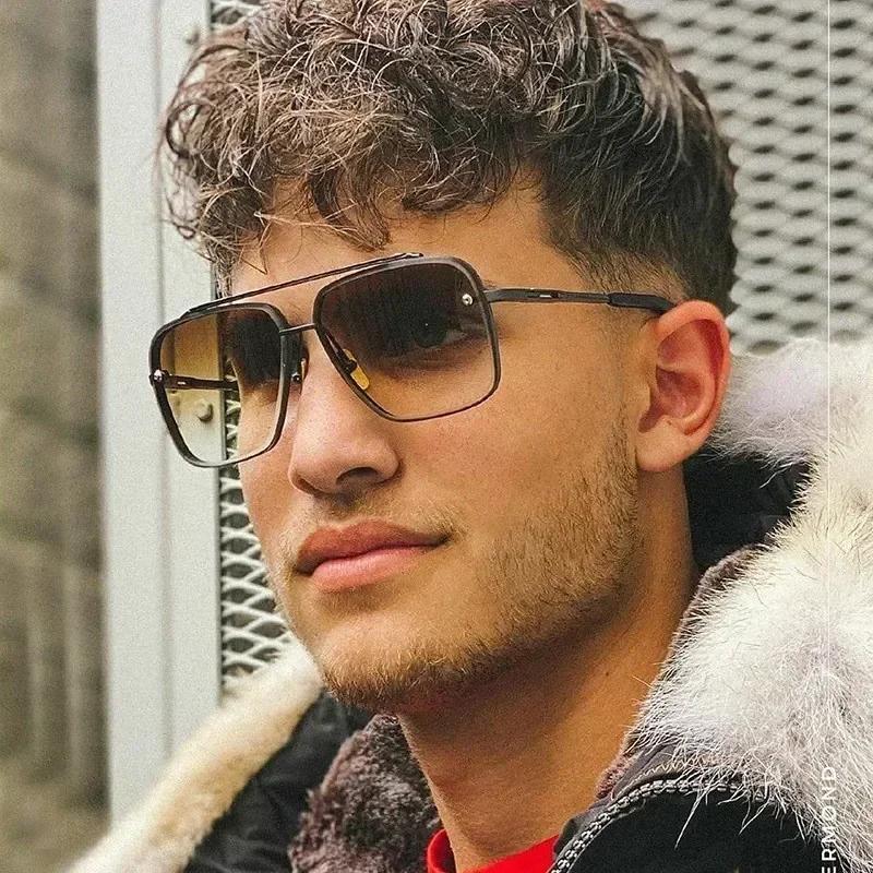 New Fashion Luxury Classic Mach Six Style Gradient Lens Men Sunglasses Vintage Brand Design Sun Glasses Oculos De Sol