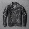 Chinese Size Real Cowhide Coat Genuine Leather Clothes Men's Motorcycle Skull Motorcycle Riding Jacket Autumn