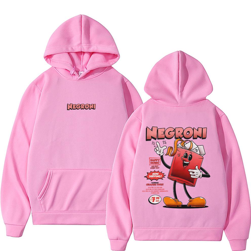 

Худи с забавным мемом про коктейль Негрони для мужчин и женщин, повседневный винтажный свитшот оверсайз, унисекс, с юмором 3XL
