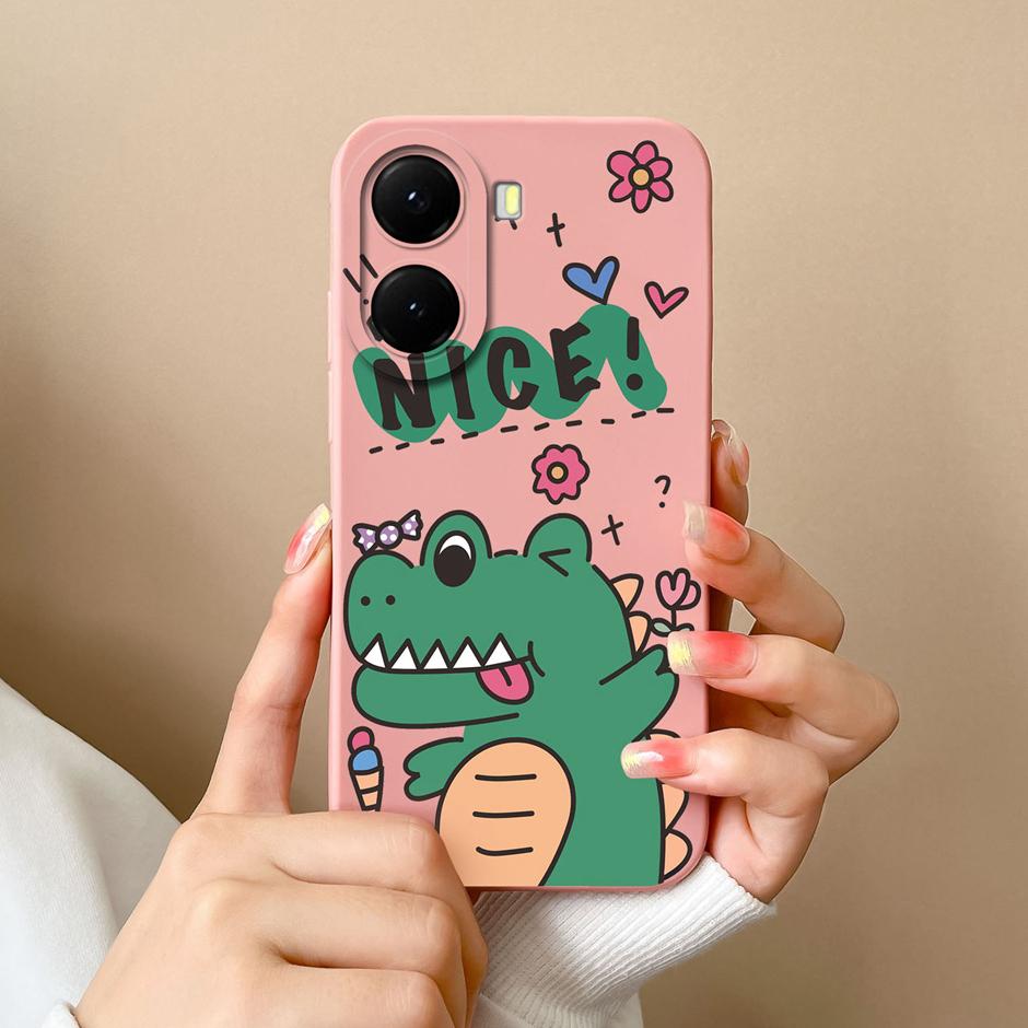 For Xiaomi Poco X7 X7 Pro Cases Cartoon Dinosaur Bear Shockproof Anti-fall Creative Soft Shell For Xiaomi PocoX7Pro Capa Funda