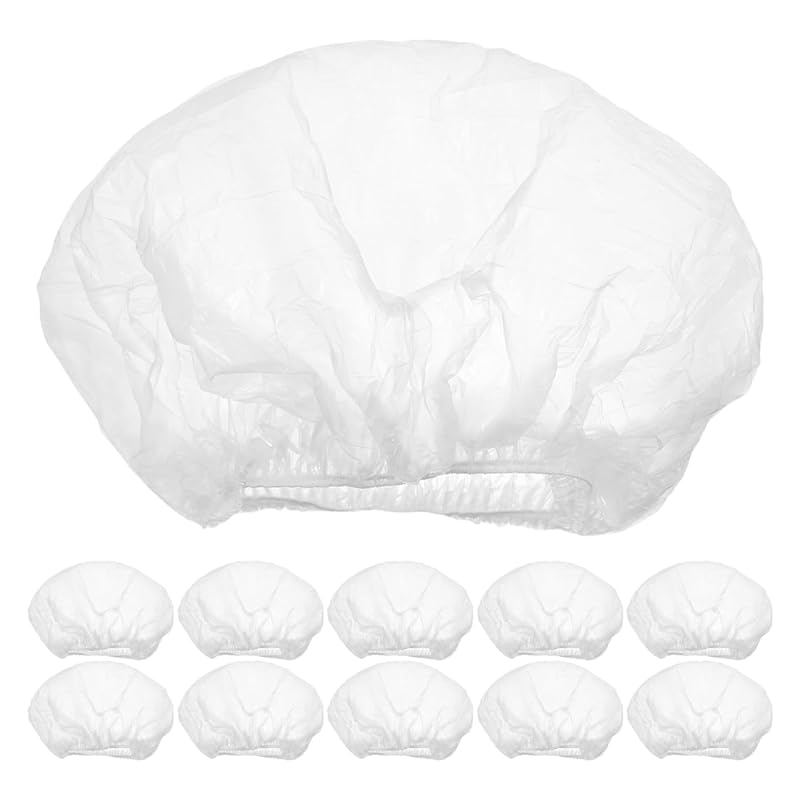 300 Pcs Disposable Shower Caps for Salons, Elastic Bowl Covers for Home, Hotel, Multi-use Liners, Clear