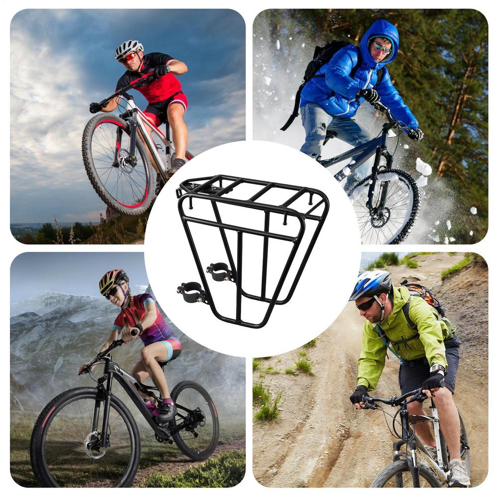 Stable Front Bike Rack, Cycling Luggage Carrier for Fishing Fitness Sports, Outdoor Travel Backpacking Accessories