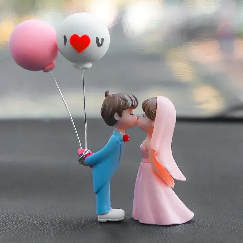 New Creative Cute Couple Decoration Center Console Rearview Mirror Girl Goddess Car Interior Decoration Supplies