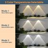4/8PCS Solar Fence Light Outdoor LED Wall Lights RGB and 3Color Lighting IP65 Waterproof for Garden Courtyard Decoration Light