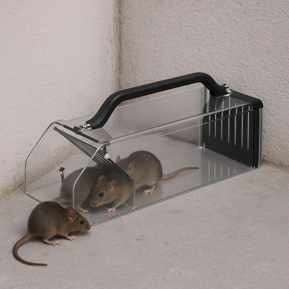 Smart Mechanism Continuous Mouse Catcher Plastic Self-locking Mousetrap  Household Application